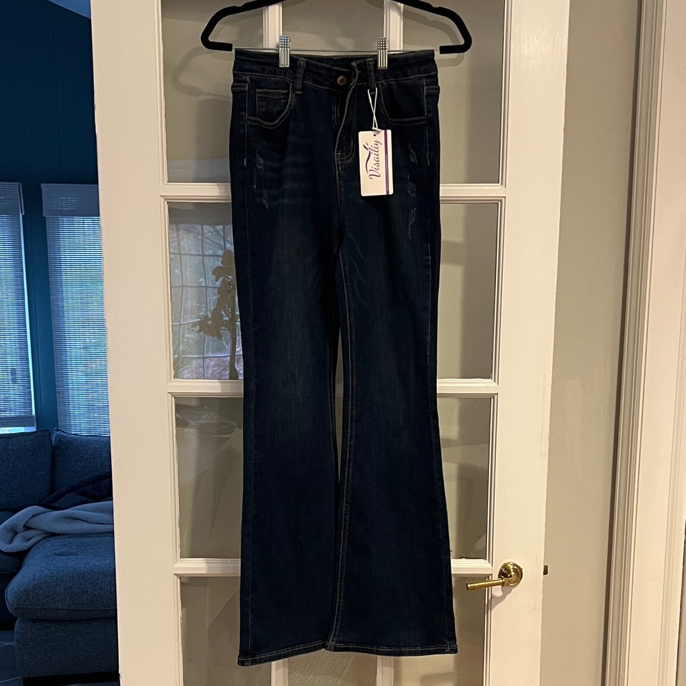 Dark Blue Flare Jeans